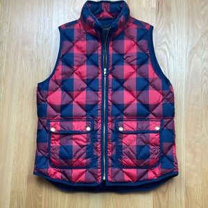 J. Crew Women’s Buffalo Plaid Check Excursion Vest Size Medium
